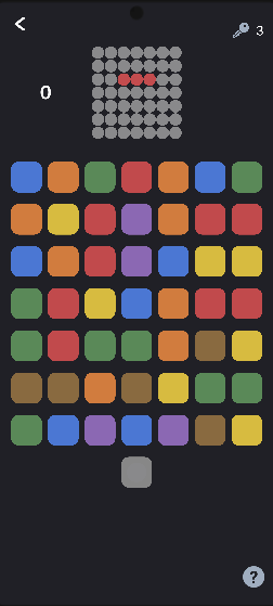 Portrait gameplay screenshot of a complex level